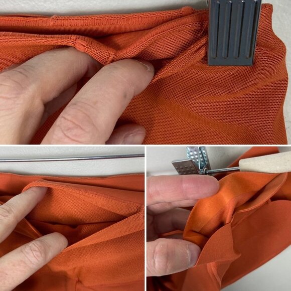 Nike One Luxe Icon Clash High Rise Orange Leggings Crop Size Small 2021 Athletic - Picture 12 of 16